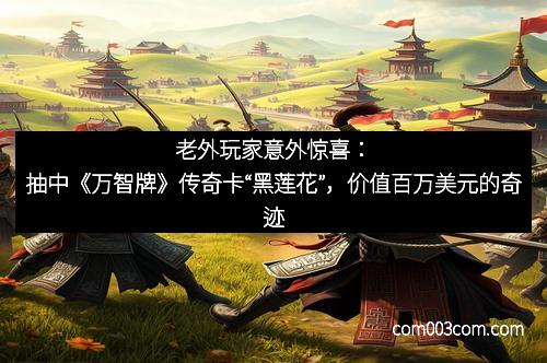 老外玩家意外惊喜：抽中《万智牌》传奇卡“黑莲花”，价值百万美元的奇迹
